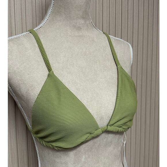 Zulu and Zephyr Signature Bikini Triangle Top in Olive Size M - Picture 2 of 7